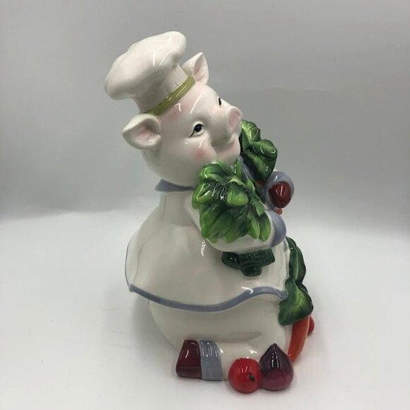 Chef Ceramic Pig Figurine Spring Collection by Corner Ruby Kitchen Décor - Picture 4 of 9